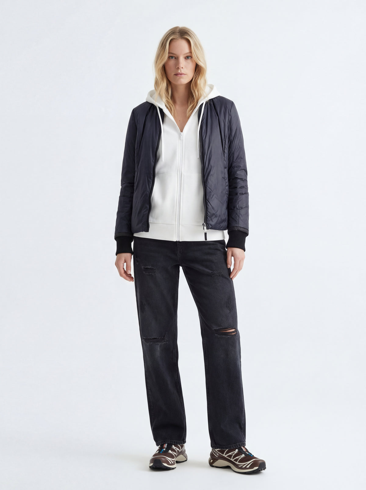 Salomon Sneakers Xt + Lacoste Felpa Con + Jeans + Emporio Armani Giubbotto - 05