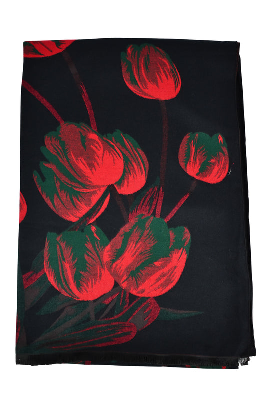 Sciarpa morbida tulipani
