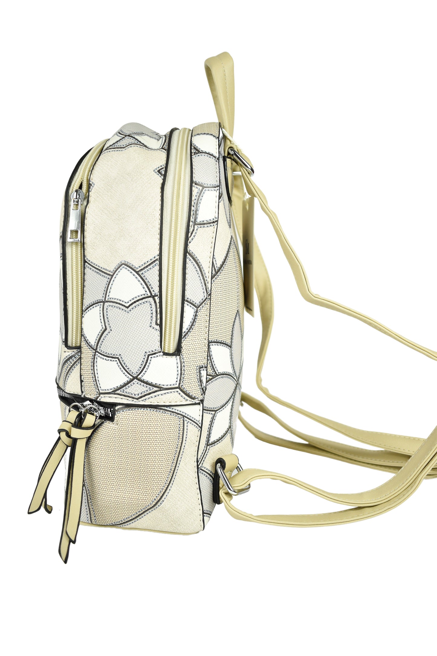 Zaino fiori beige
