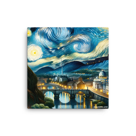 Luci Stellate sull'Arno - Newtime.Art - Tela