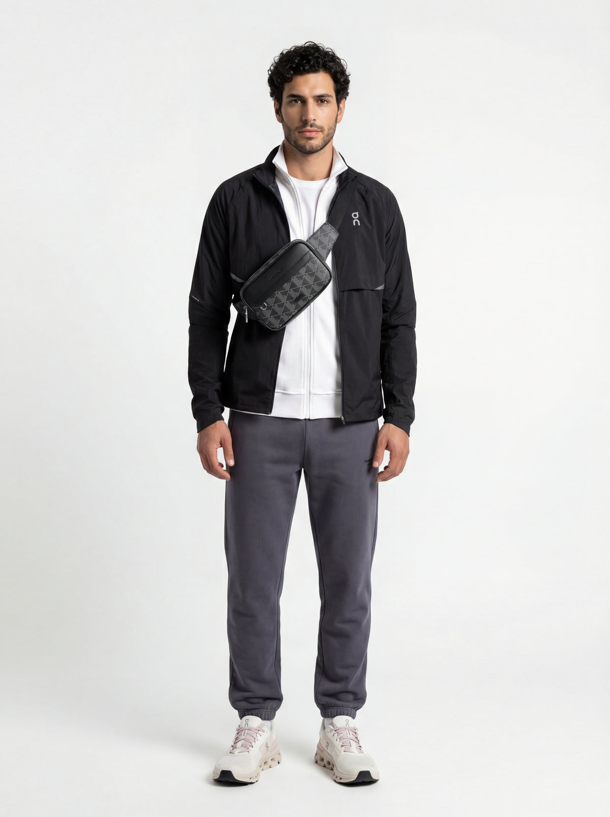 On Cloudrunner 2 + Lacoste Felpa Con + Pants + On Giacca Outdoor + Lacoste Marsupio The - 03