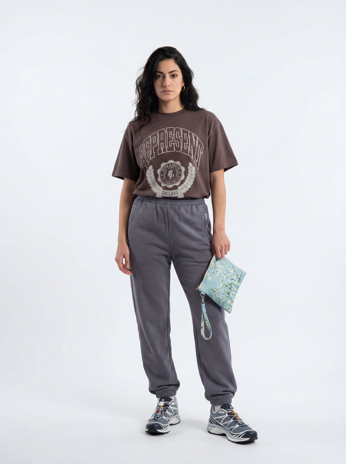 Salomon Sportstyle Xt + Represent T Shirt + Pants + Pochette Mandorlo in - 10