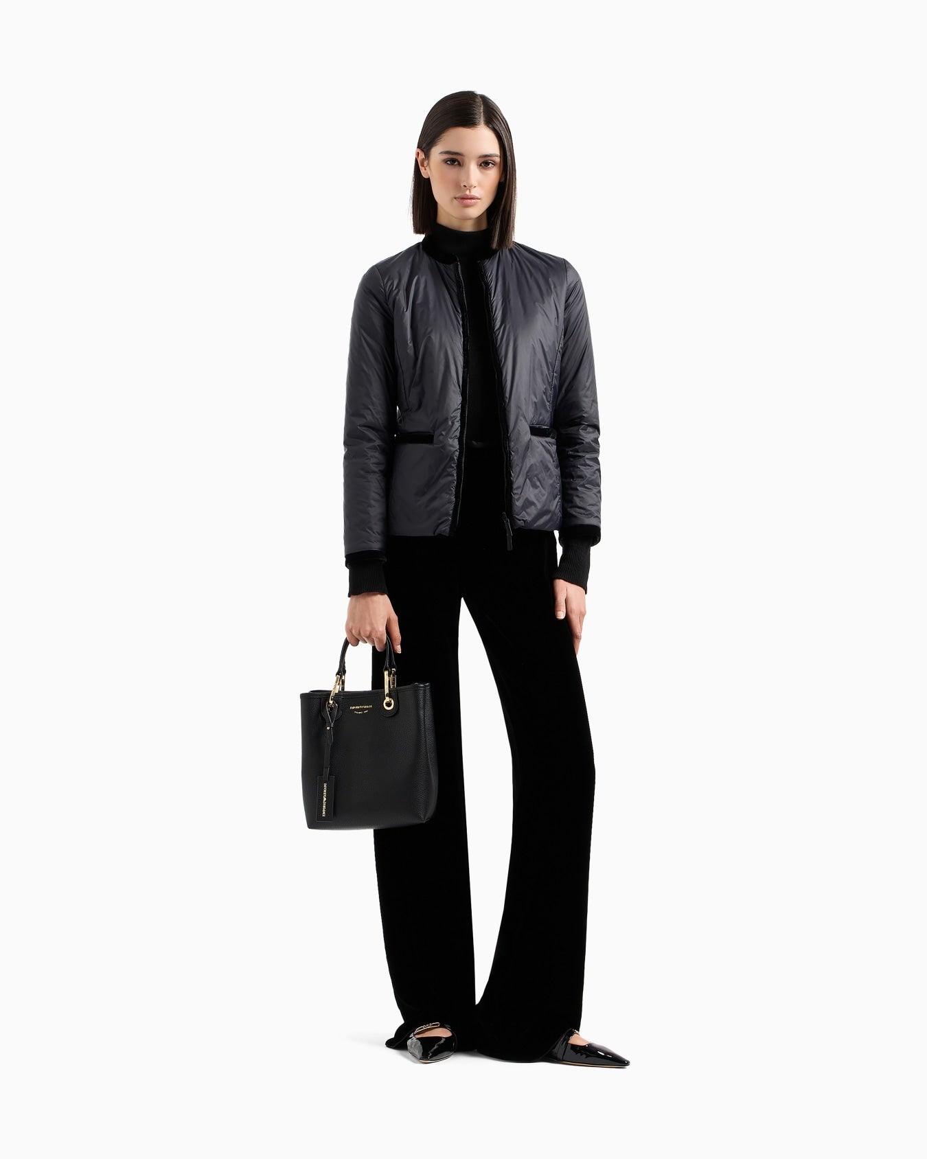 Giubbotto collo guru reversibile in nylon Slide 1
