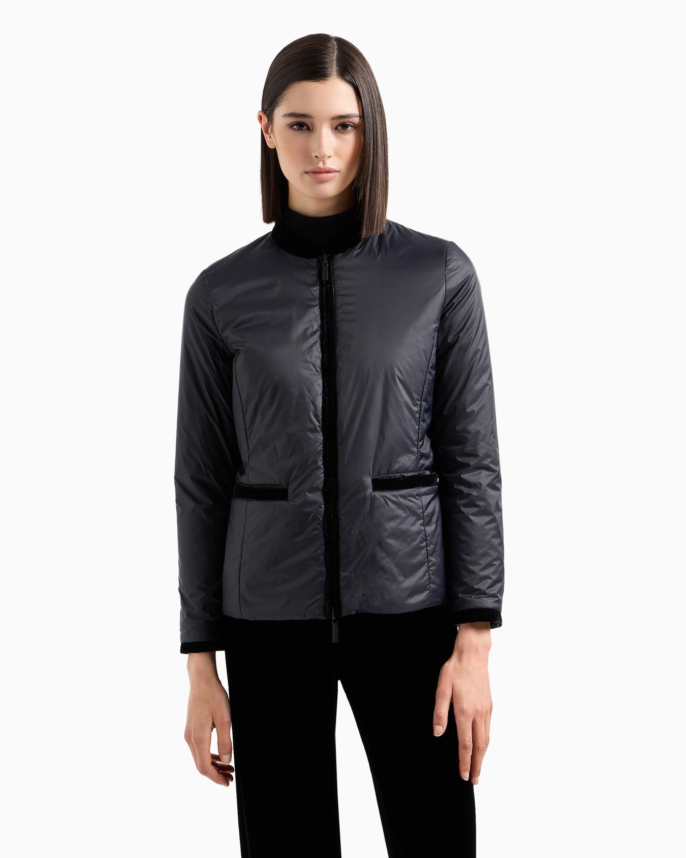 Giubbotto collo guru reversibile in nylon Slide 3