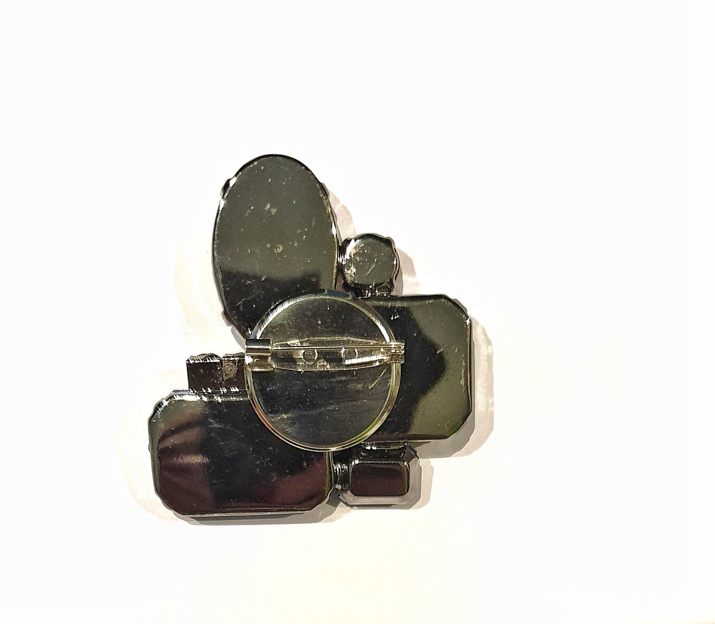 Spilla gioiello con pietre e cameo