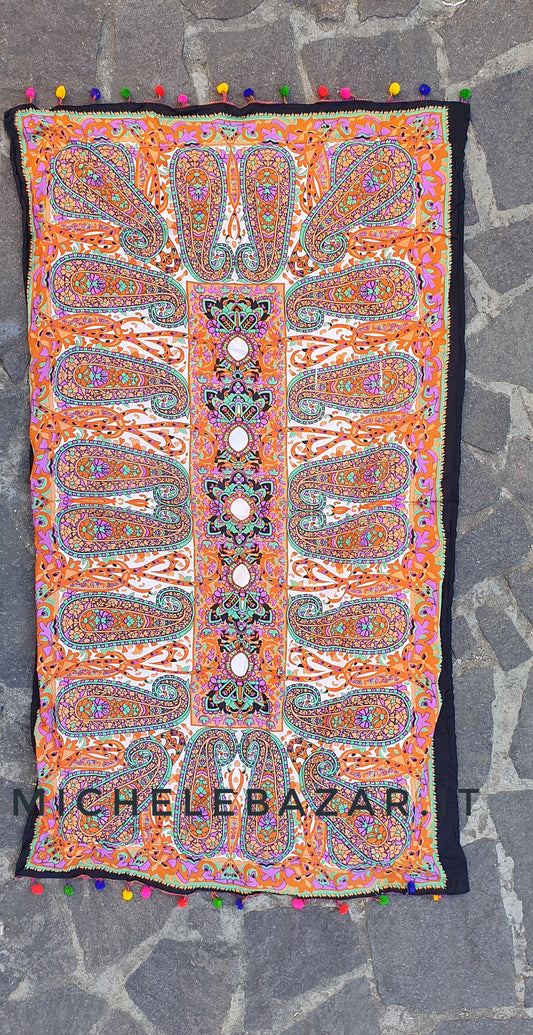 Telo mare fantasia in spugna-Arancio/fuxia