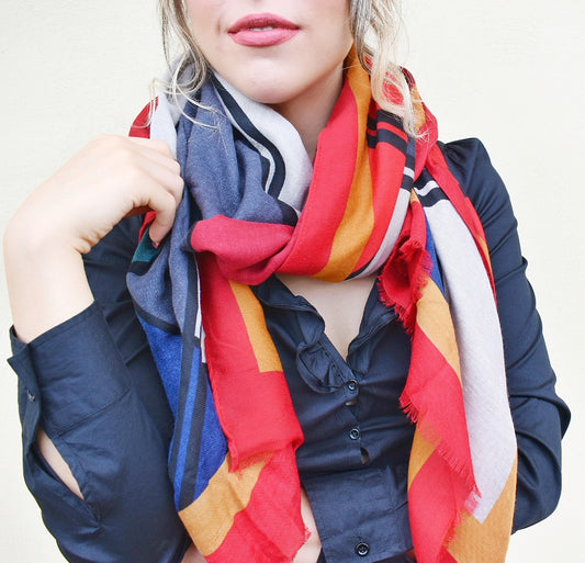 Foulard colorato con rombi