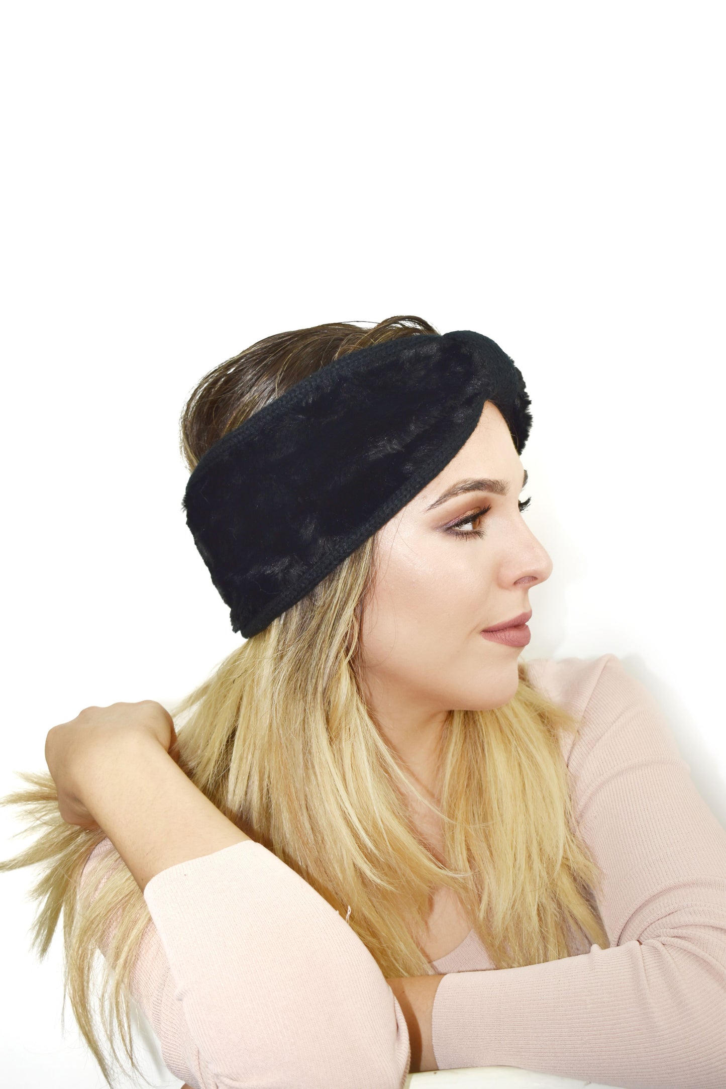 Fascia capelli con pellicciotto