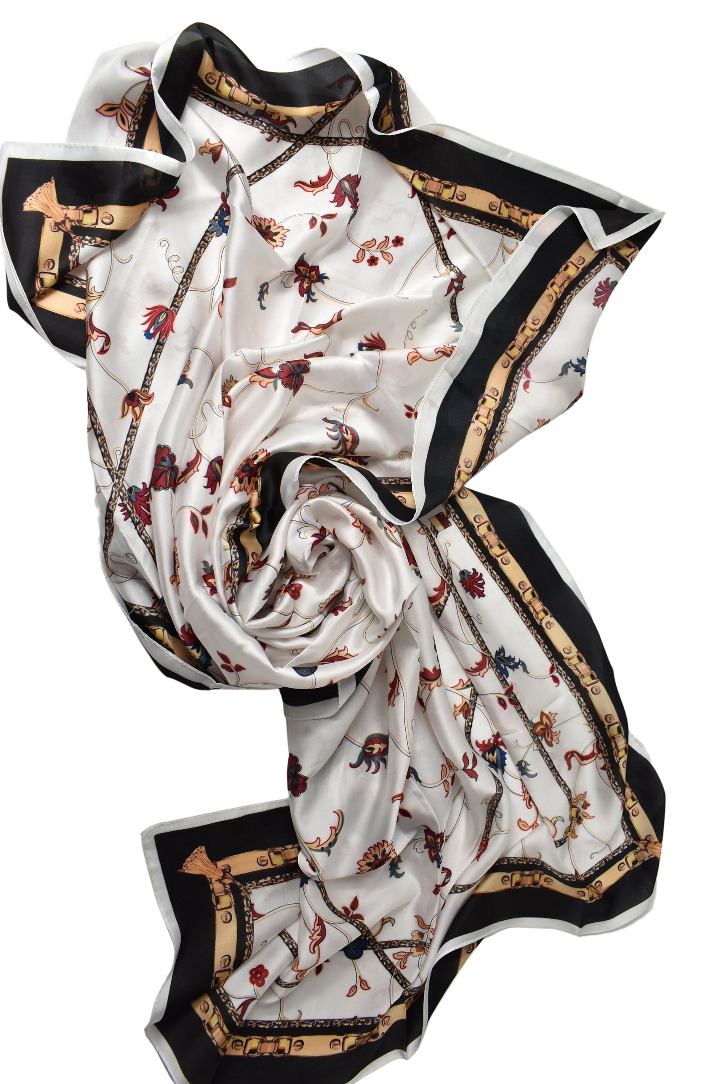 Stola stampa fiori catene