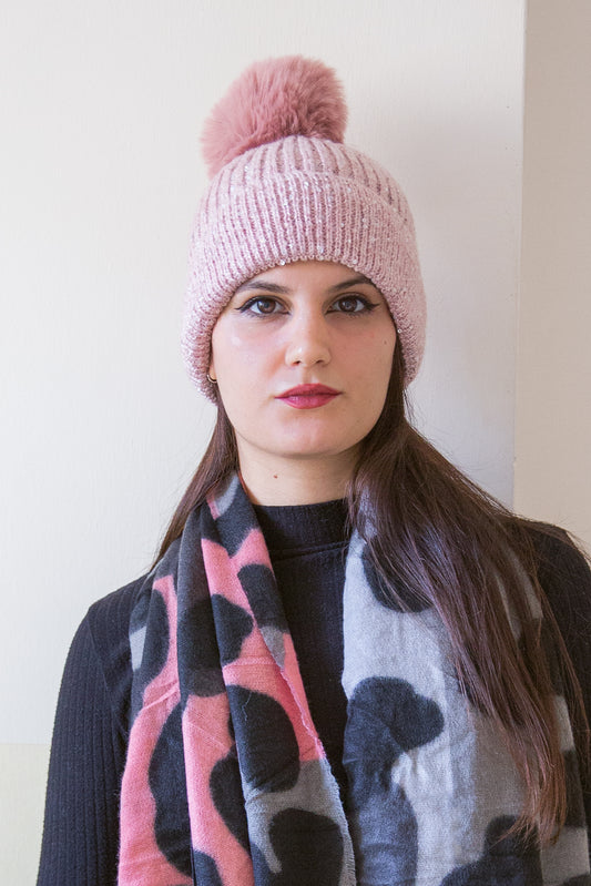 Cappello pompon paillettes